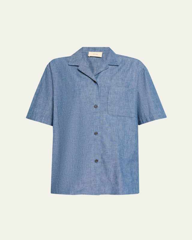 Jorge Chambray Twill Camp Shirt